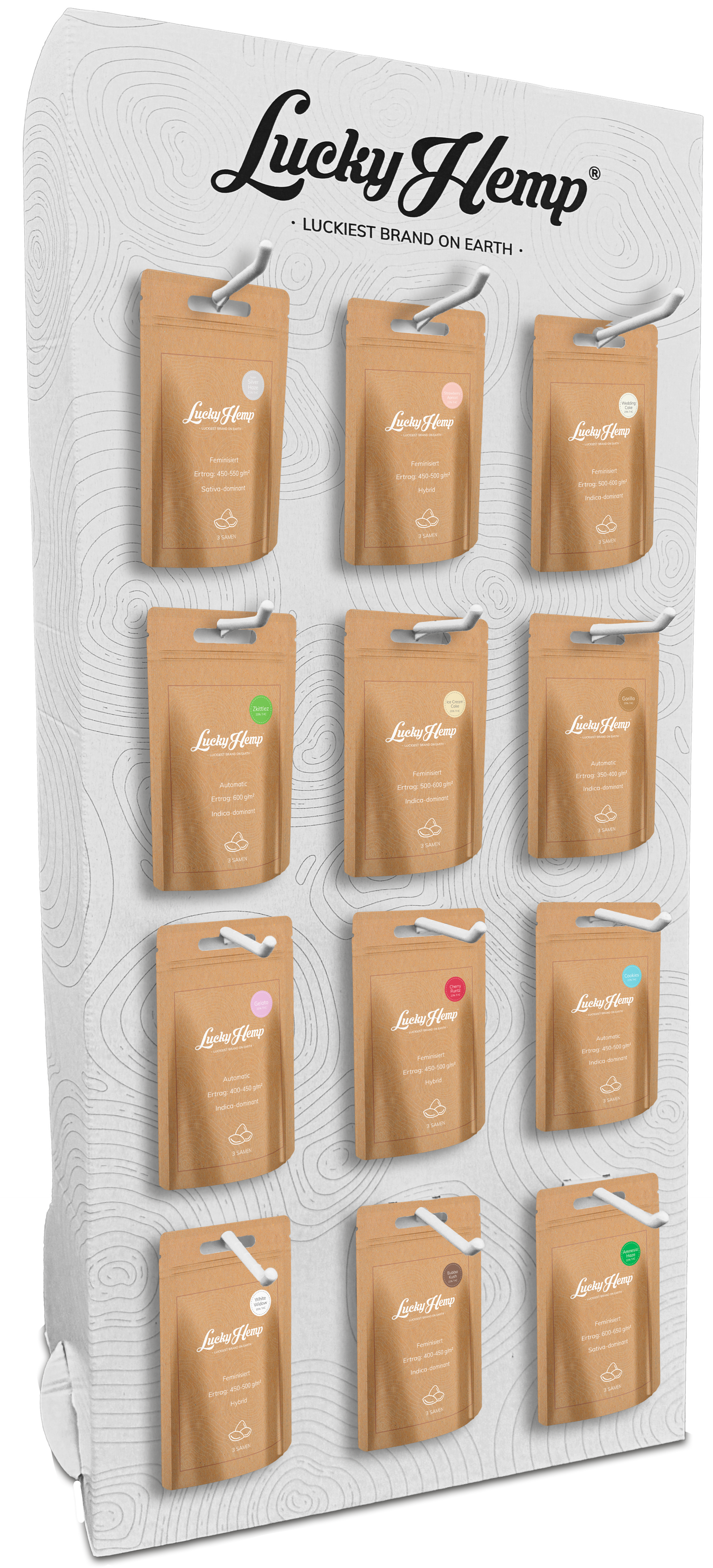 Samen Display 12 Sorten je 5 Packungen
