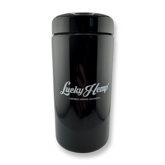 LuckyCure Humidor Glas mit Thermo-Hygrometer